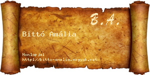 Bittó Amália névjegykártya