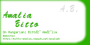 amalia bitto business card